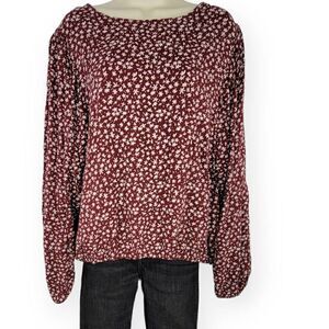 Thereabouts  Floral Pring Big Girl balloon sleeve Top Size 3XL 22.5